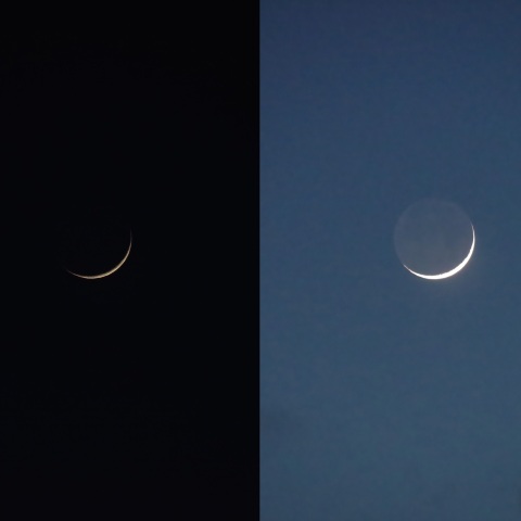 6/8の月（月齢2）