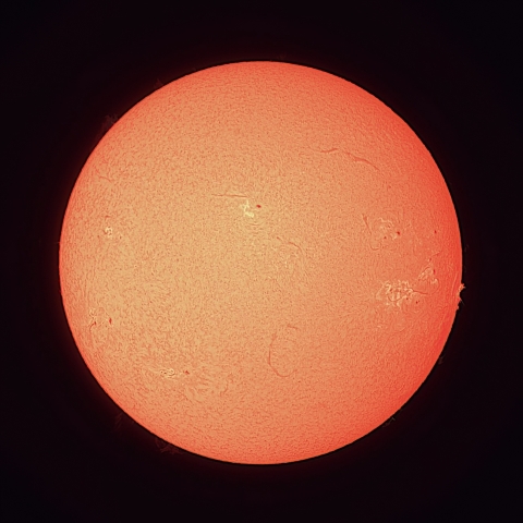 8/2の太陽（Hα）