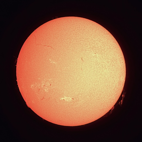 8/4の太陽（Hα）