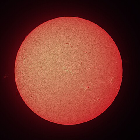 8/28の太陽（Hα）