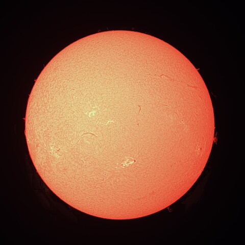 8/31の太陽（Hα）