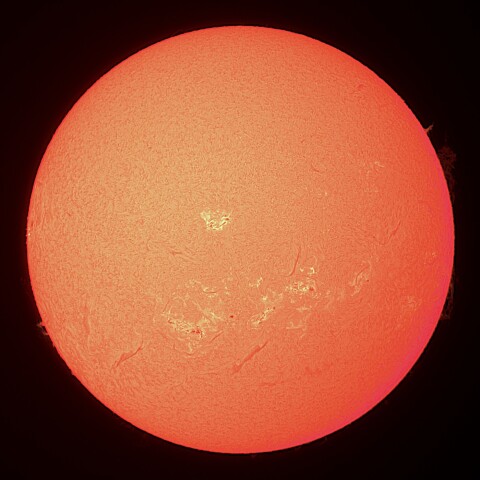 10/2の太陽（Hα）