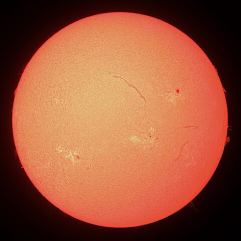 10/11の太陽（Hα）
