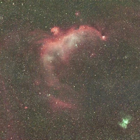 12/26のかもめ星雲&トールのかぶと星雲&M50