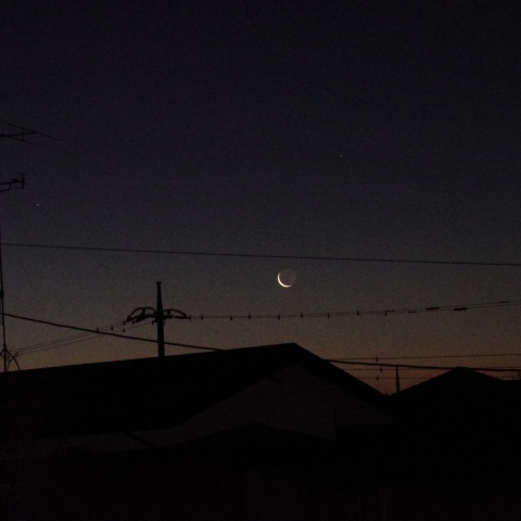 12/29の月（月齢27）、水星、アンタレスの共演