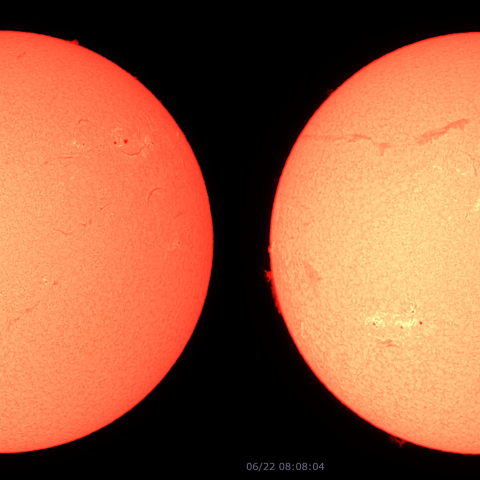 06/21と06/22の太陽