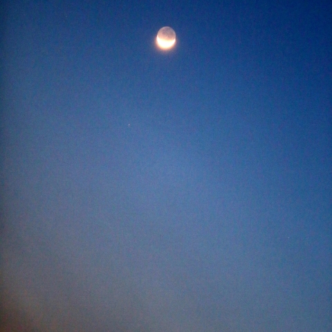 月齢２の月と水星