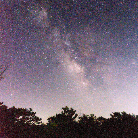 8/21の天の川と流星