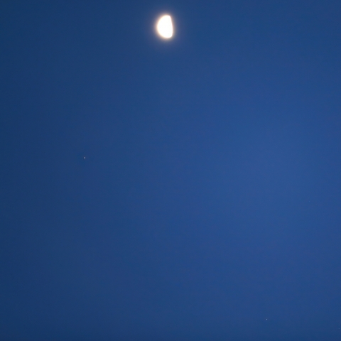 9/17の月、火星、アルデバラン
