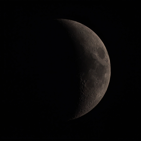 10/1の月（月齢5）