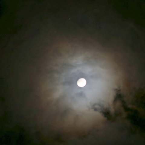 10/9の月（月齢13）と接近した木星　Part2