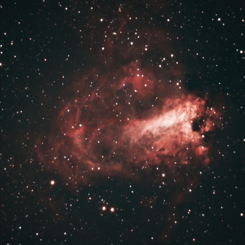 6/18のM17（オメガ星雲）