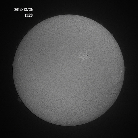 2012.12.26の太陽