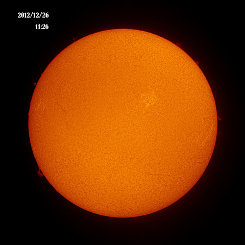2012.12.26の太陽