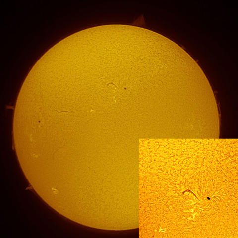 2001/10/12の黒点とプロミネンス