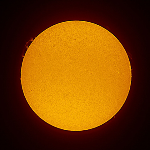 2012.2.8の太陽・プロミネンス