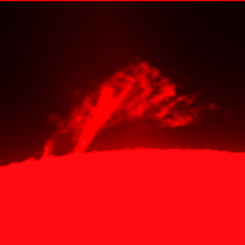 プロミネンスの拡大