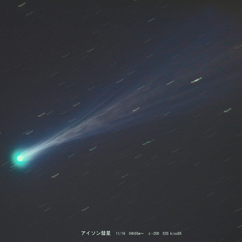 16日のアイソン彗星
