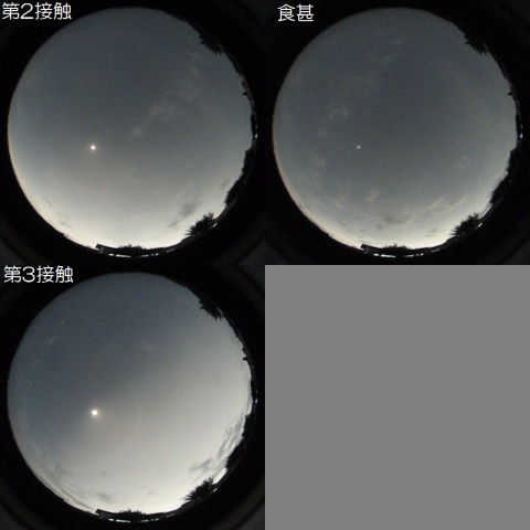 喜界島皆既日食全天カメラ画像
