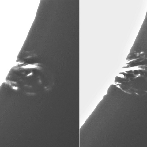 1月8日の太陽① ポストフレアループⅩⅣ