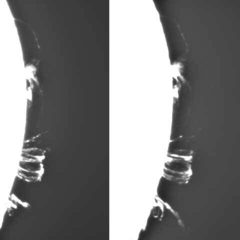 3月15日の太陽①（ポストフレアループ　ⅩⅨ）