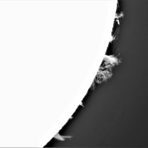 4月6日の太陽③（プロミネンス南西縁）