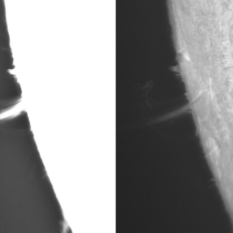 4月13日の太陽①（ サージ（M2.4フレア3637））