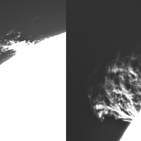 4月19日の太陽1（（プロミネンス噴出 南東縁　９０度右回転）