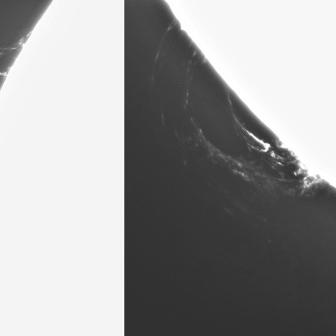 6月4の太陽①（プロミネンス　北東縁　南東縁）　