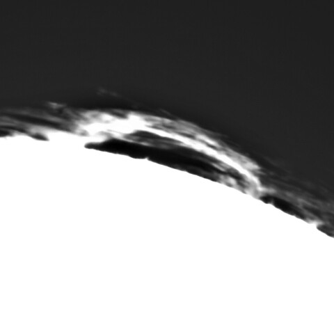 12月15日の太陽①（プロミネンス南西縁）　