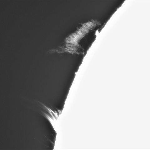 4月9日の太陽②（プロミネンス　北東縁）