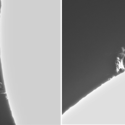 4月17日の太陽➂（プロミネンス東縁）