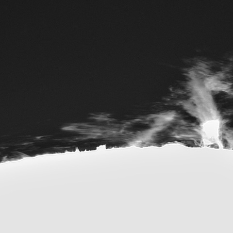 4月24日の太陽②(プロミネンス 西縁）