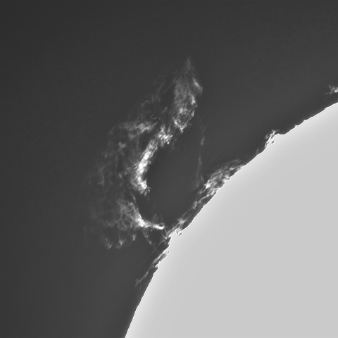 ８月20日の太陽②（プロミネンス北東縁）