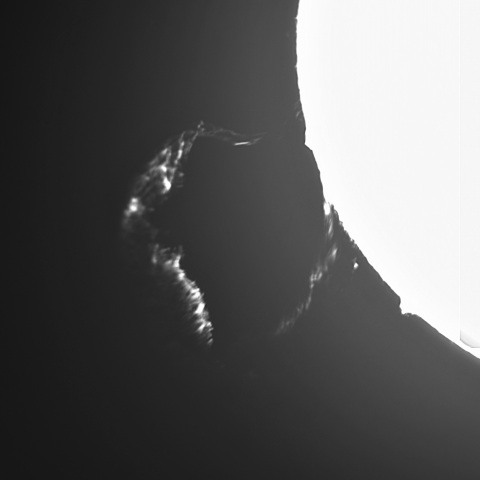 ８月20日の太陽①（プロミネンス噴出　南東縁）