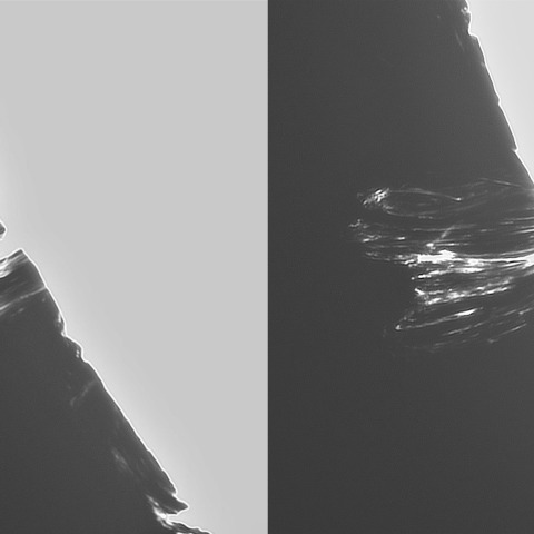 ８月23日の太陽（ポストフレアループXLⅢ　南東縁 時間変化）