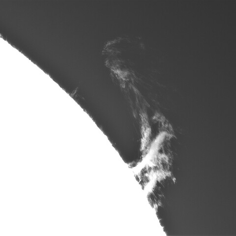 ８月23日の太陽（プロミネンス北西縁）