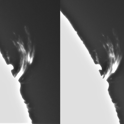10月18日の太陽②（4246プロミネンス 時間変化）