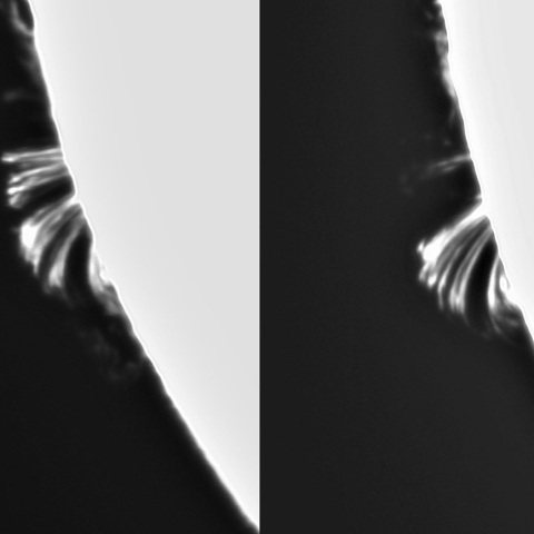 1月12の太陽①（ポストフレアループXL Ⅷ　時間変化）