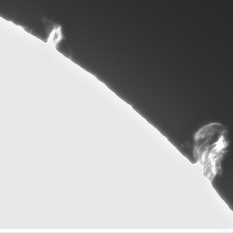 4月8日の太陽②（プロミネンス北西縁）