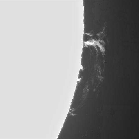 4月19日の太陽②（プロミネンス南西縁）