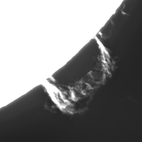 12月 6日の太陽④（プロミネンス　南西縁）