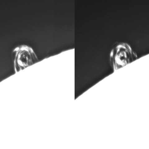 1月6日の太陽③（ポストフレアループⅡ（縦位置） 3182）