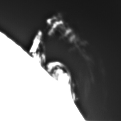 1月17日の太陽⑤(プロミネンス　北西縁)