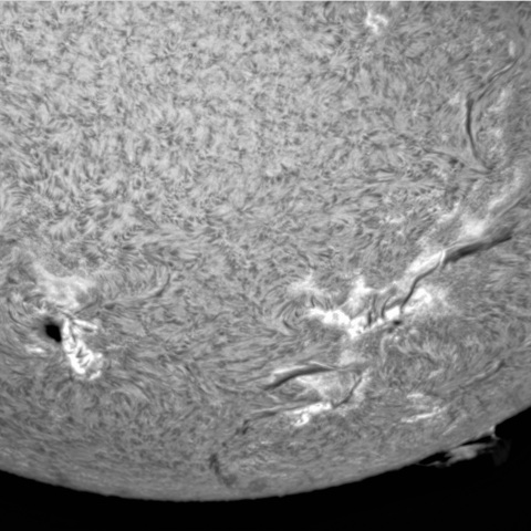 1月23日の太陽② （西側半球　横位置）