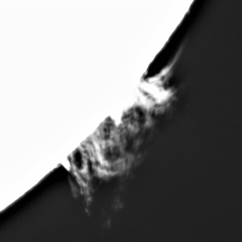 2月23日の太陽➀（プロミネンス　南西縁）