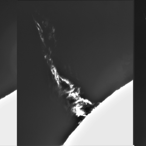 3月12日の太陽②（巨大プロミネンス噴出　北東縁)