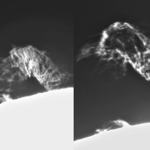 5月 11日の太陽①　(プロミネンス噴出　北端)