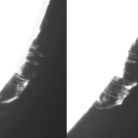 7月18日の太陽④　（ポストフレアループⅤ 時間変化）　