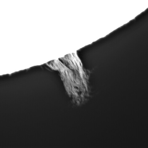 7月20日の太陽②（プロミネンス　5時方向）　